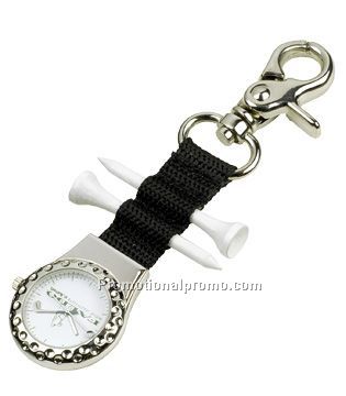 Golfer's clip-on watch