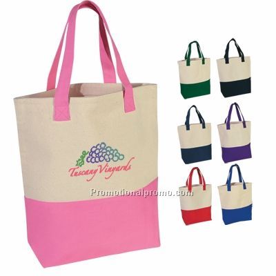 HEAVY COTTON CANVAS TWO - TONE TOTE