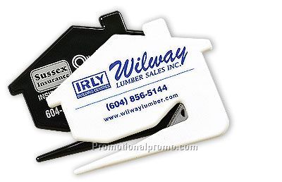 House letter opener with metal blade