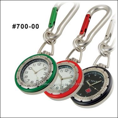 Karabiner clip on watch