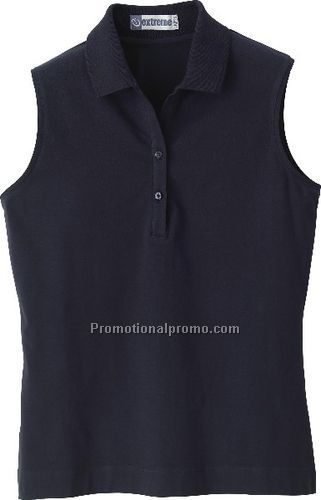 LADIES37408SLEEVELESS STRETCH JERSEY POLO