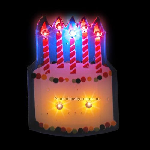 LED Light-Up Magnet - Birthday Cake