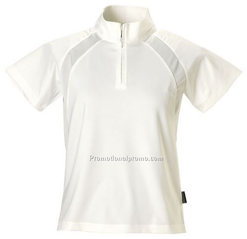 Ladies 1/4 Zip Short Sleeve Mock
