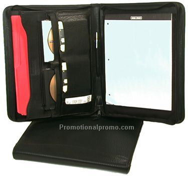 Letter Size zippered leather-look padfolio