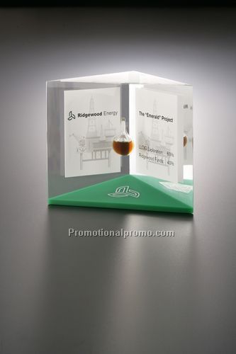 Lucite Embedment Prism Award w/Slanted Bottom