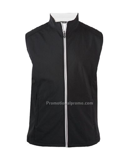MEN'S SOFT SHELL VEST - Black/Silver
