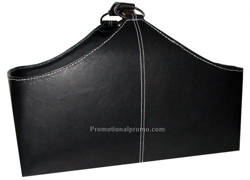 Magazine Tote with Handle / Cowhide / Black