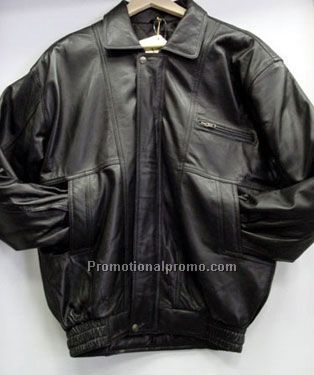 Men's Bomber / 3-pockets / Lambskin Napa / Black/+XL