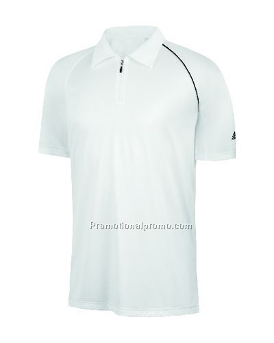 Men's Climacool 3-Stripe Zip Polo - Black