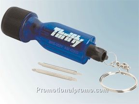 Mini flashlight keychainwith screwdriver
