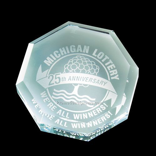 OCTAGON JADE PAPERWEIGHT