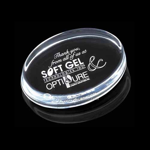 Oval Crystal Paperweight