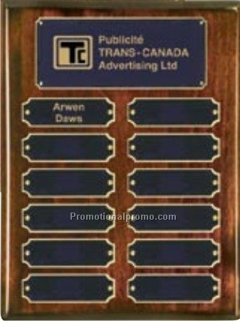 PERPETUAL PLAQUE - High Gloss Walnut/12 Plate