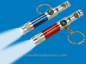 Power whistle with led light, compass & keychain