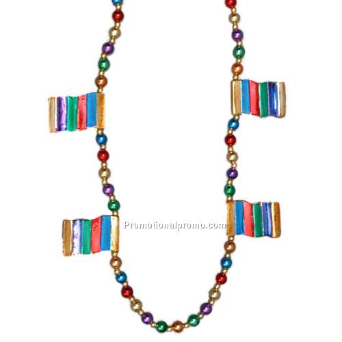 Rainbow Flag Bead Necklace