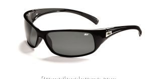 Recoil - Shiny Black Frame with Polarized TNS Lens
