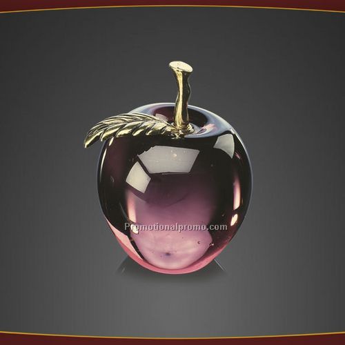 Red Apple With Brass Stem