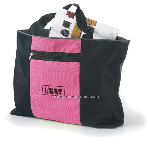 Retro Single Pocket Tote - Pink/Unprinted