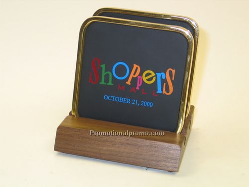 S/U WALNUT SQUARE BRASS