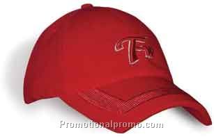 Semi-Low Fit, Spandex Stair Twill, Square Peak with Soft Mesh Inserts & Embroidery Outline