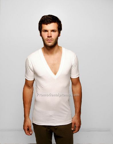 Sheer Jersey S/S Deep V-Neck