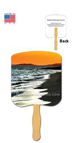 Shoreline at Sunset Stapled Religious Fan