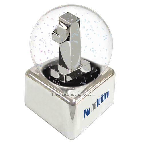 Silver #1 Glitter Globe 41020/B>