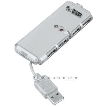 Silver USB V.1.1 4-Port Mini Hub