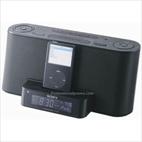 Sony Speaker Dock/Clock Radio for iPod44576and iPhone44576- Black