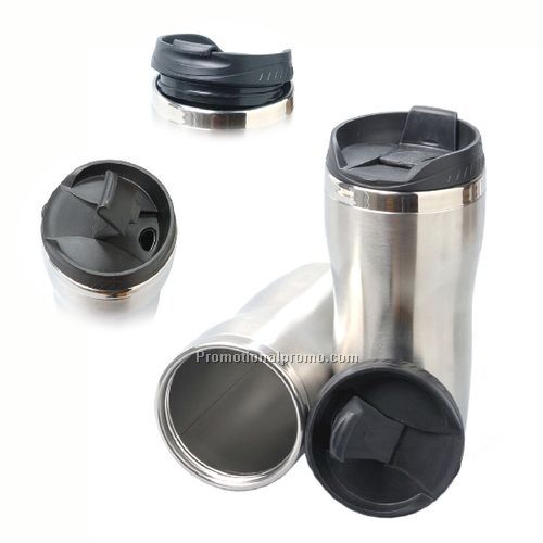Stainless Steel Tumbler with Screw Flip Lid S/Steel Lined