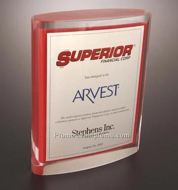 Standing Oval w/ Floating Acrylic Sheet