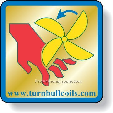 Stock Shape Brite Gold Foil Paper Roll Labels - Square with round corners