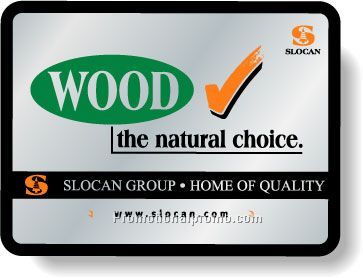 Stock Shape Brite Silver Foil Paper Roll Labels - Rectangle with round corners