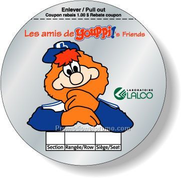 Stock Shape Brite Silver Foil Paper Roll Labels - Round