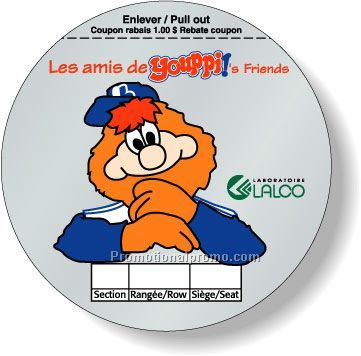 Stock Shape Dull Silver Foil Paper Roll Labels - Round