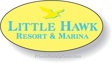 Stock Shape Fluorescent Chartreuse Roll Labels - Oval