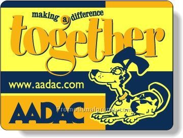 Stock Shape Fluorescent Chartreuse Roll Labels - Rectangle with round corners