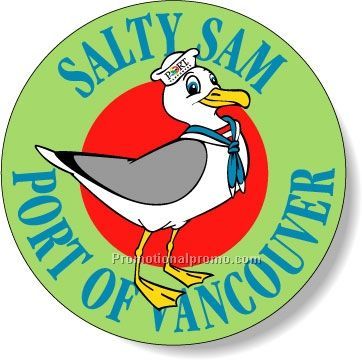 Stock Shape Fluorescent Green Roll Labels - Round