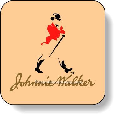 Stock Shape Fluorescent Orange Roll Labels - Square with round corners