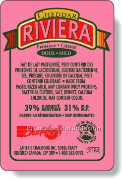 Stock Shape Fluorescent Red Roll Labels - Rectangle with round corners