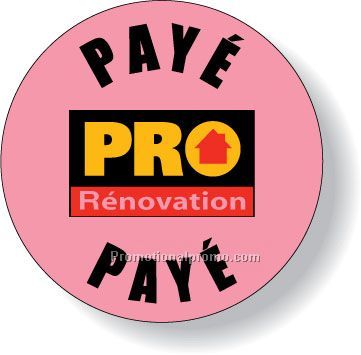 Stock Shape Fluorescent Red Roll Labels - Round