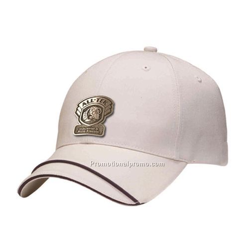 Stone/Black Semi-low fit, chino twill, contrasting sandwich peak & stream piming cap