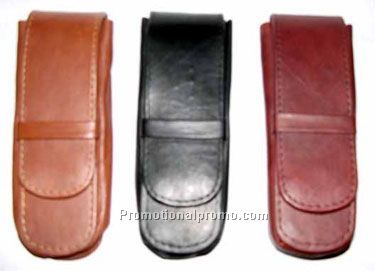 TopFlapDoublePenCase / Stone Wash Cowhide