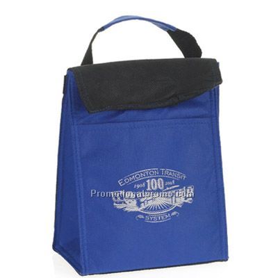 Traditional Lightweight Lunch Bag - Blue/Printed