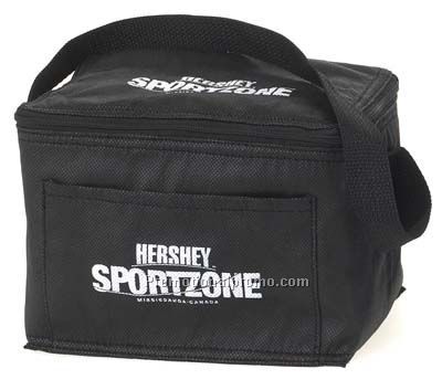 Traditional Lightweight Lunch Cooler Bag - Black/P