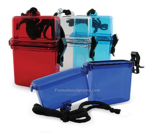 Translucent and Solic Waterproof Box with lanyard