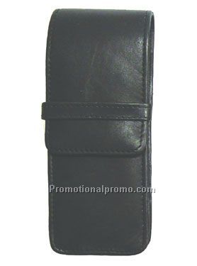 Triple Top Flap Pen Case / Stonewash Cowhide