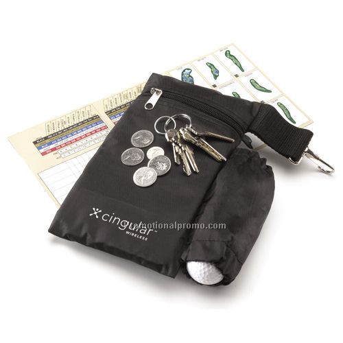 Valuables Pouch with Golf Ball Holder