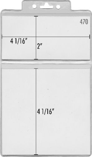 Vinyl convention ID badge holder pouch #470 