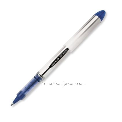 White/Silver Barrel, Blue Ink Roller Ball